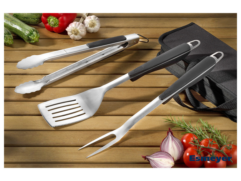 BBQ set 3-delig in nylon tas