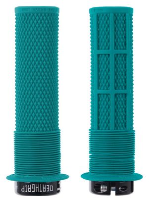 Paire de Grips DMR DeathGrip Thin Avec Flanges Bleu Tribe