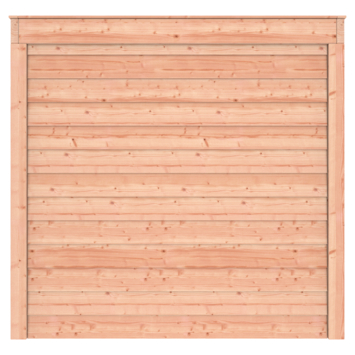 Tuinhuis met overkapping Douglas hout Zweeds rabat onbehandeld 545 x 255 cm