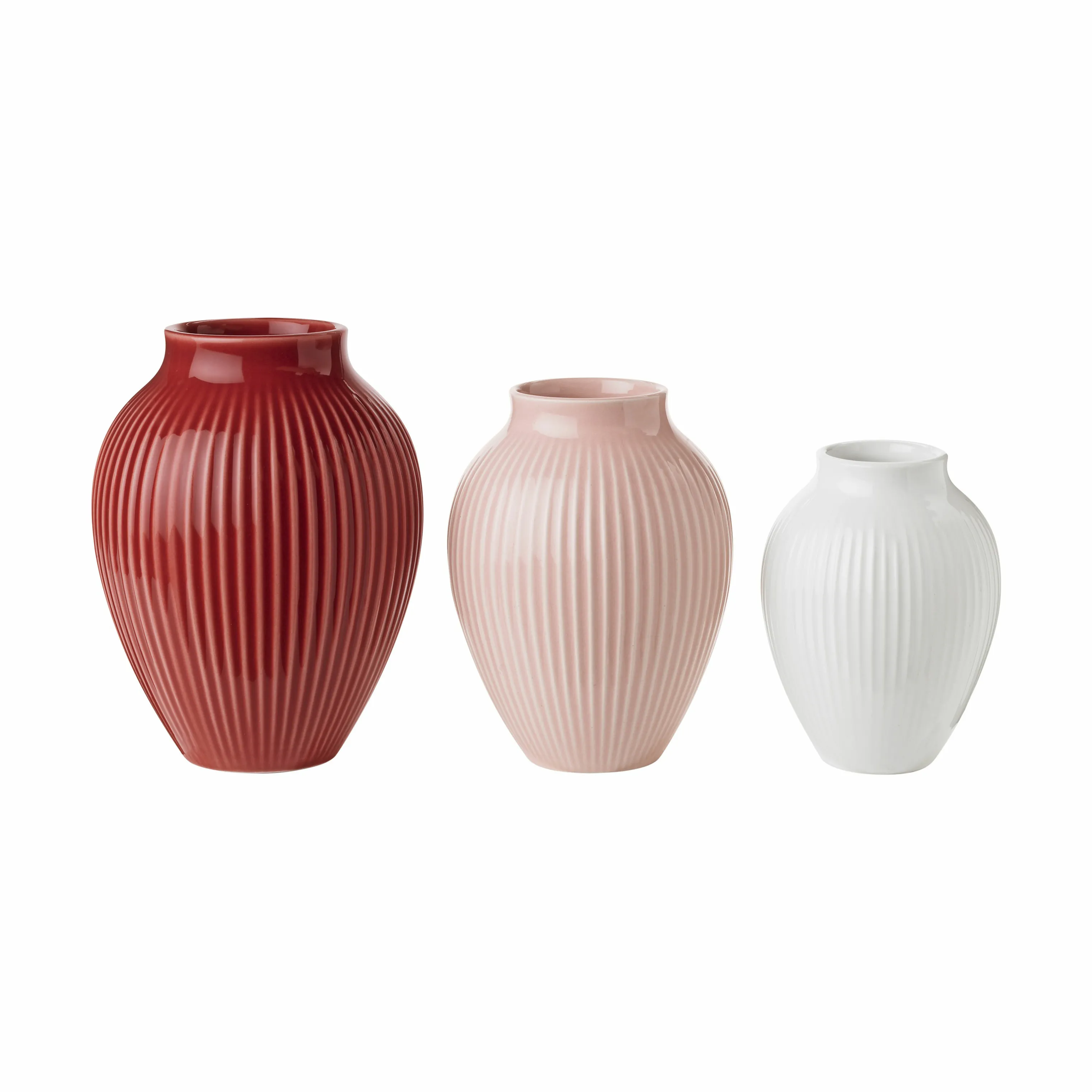 Knabstrup Keramik Riller Vase - 3 stk.