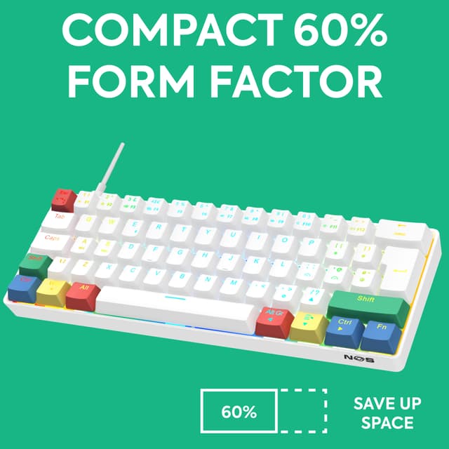 NOS C-450 Mini PRO RGB gaming-tastatur (RGBY)