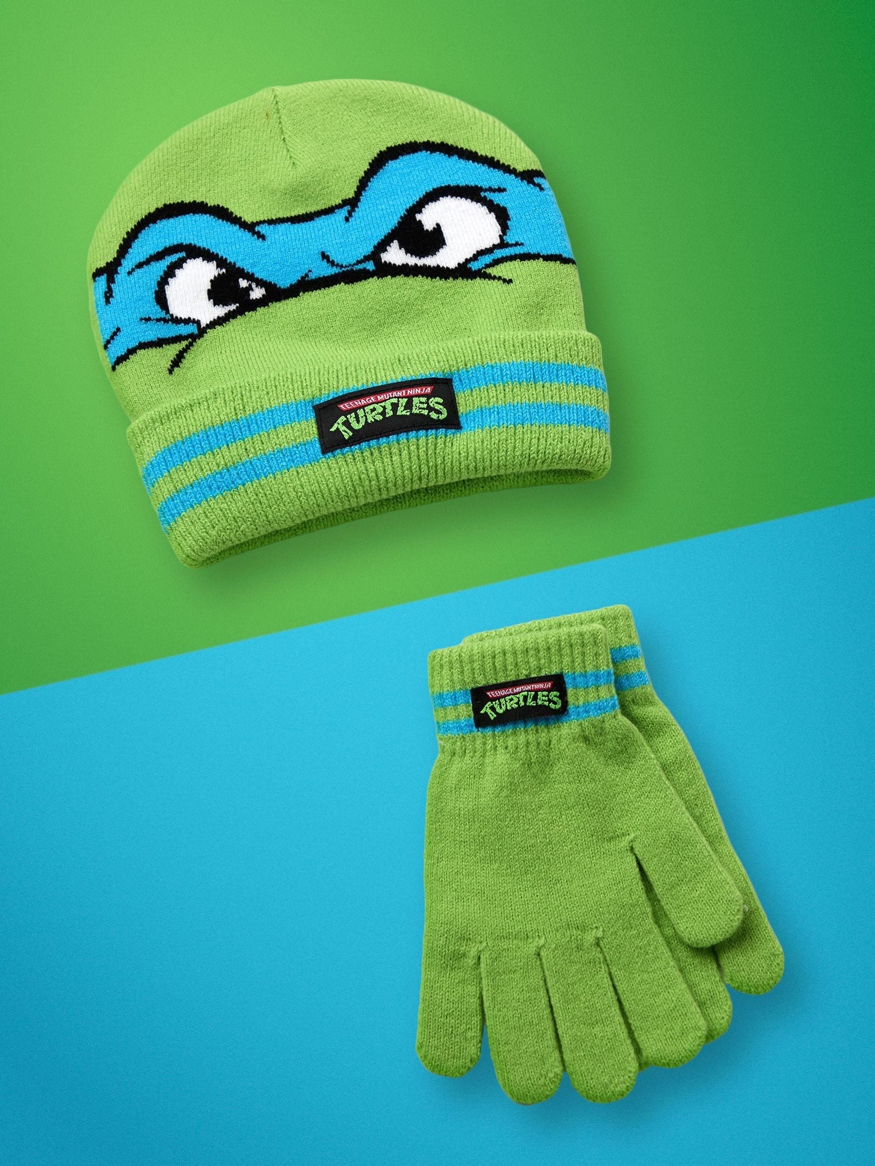 Vanilla Underground Teenage Mutant Ninja Turtles wintermuts en handschoenenset voor jongens
