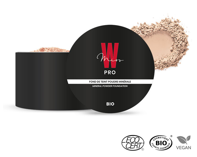 Miss W Pro - Fond de Teint Poudre Minérale BIO, 12g