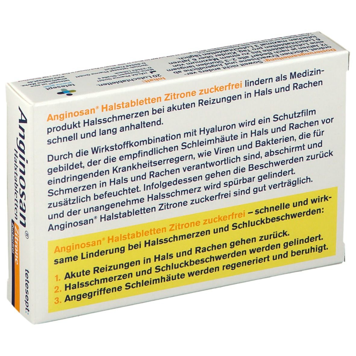 tetesept® Anginosan Halstabletten Zitrone