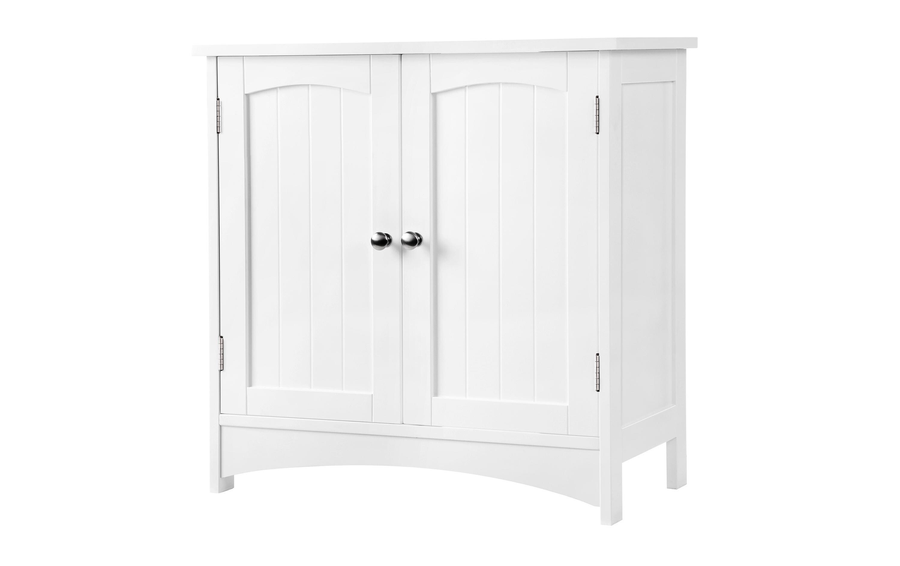 Waschbeckenunterschrank mit Doppeltür 60 x 60 cm, WeissBadezimmerregal
