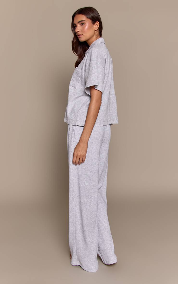 Gris Bas De Pyjama Gaufré