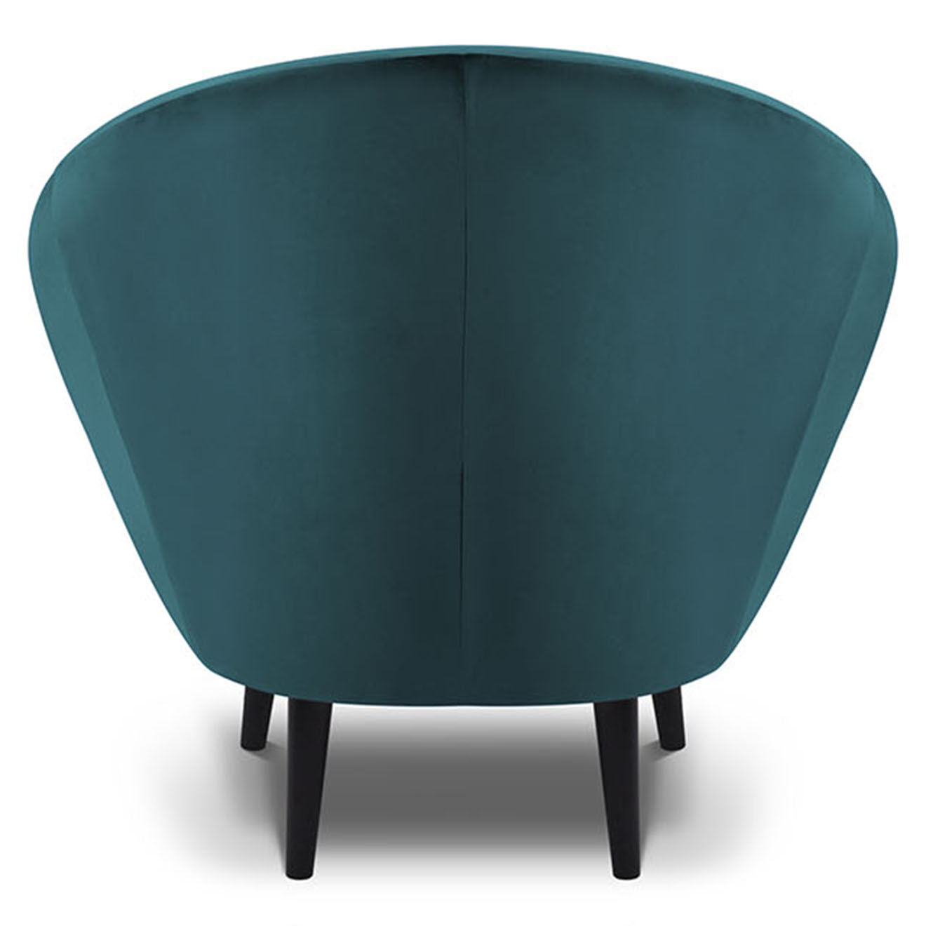 Mazzini Sofas Fauteuil velours petale bleu pétrole - 94x90x92 cm