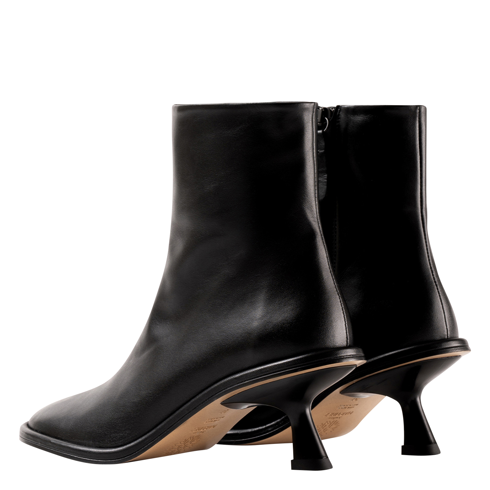 MEYER - Bottines à talons en cuir| Noir