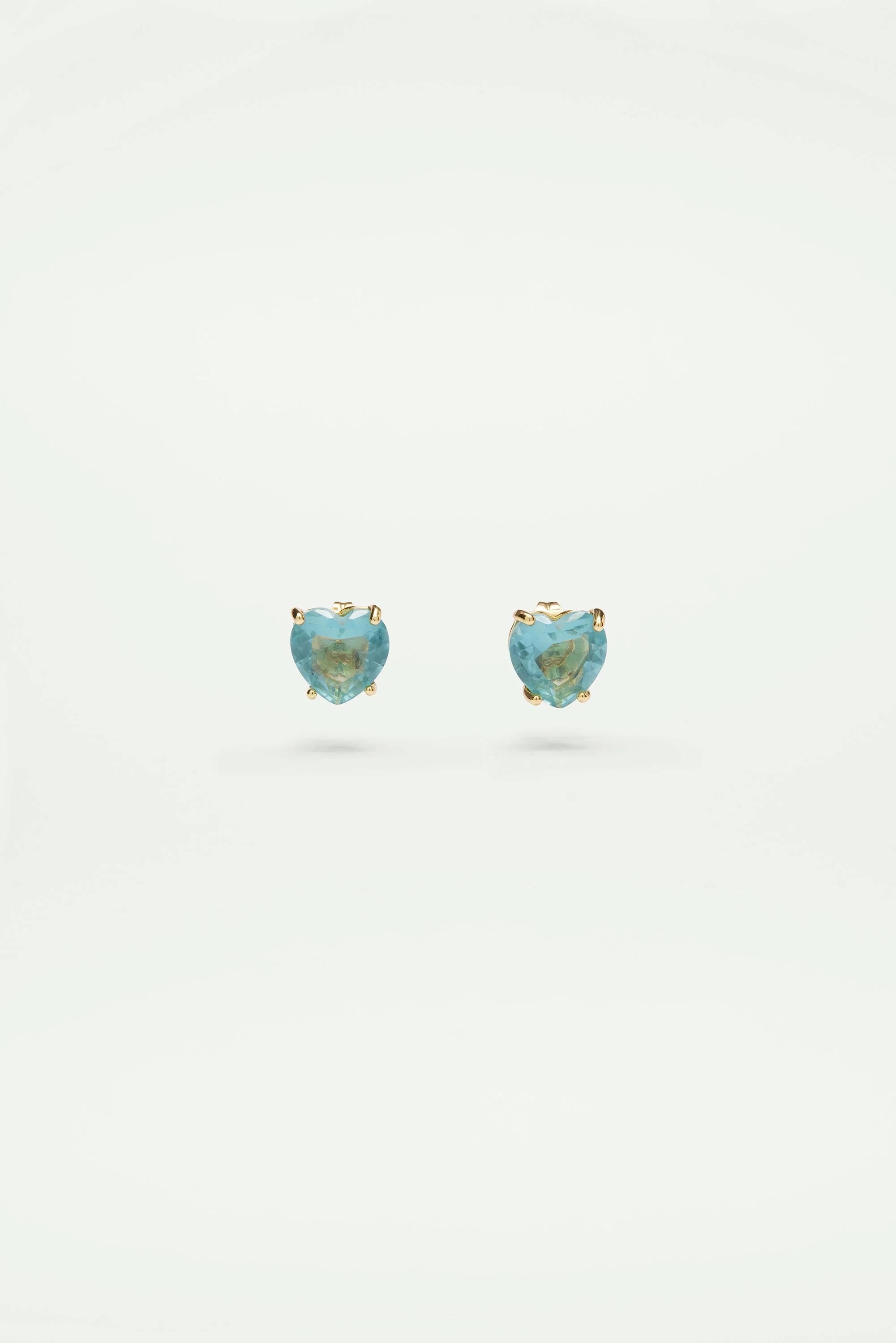 Boucles d'oreilles pierre cœur la diamantine acqua azzura | Bleu