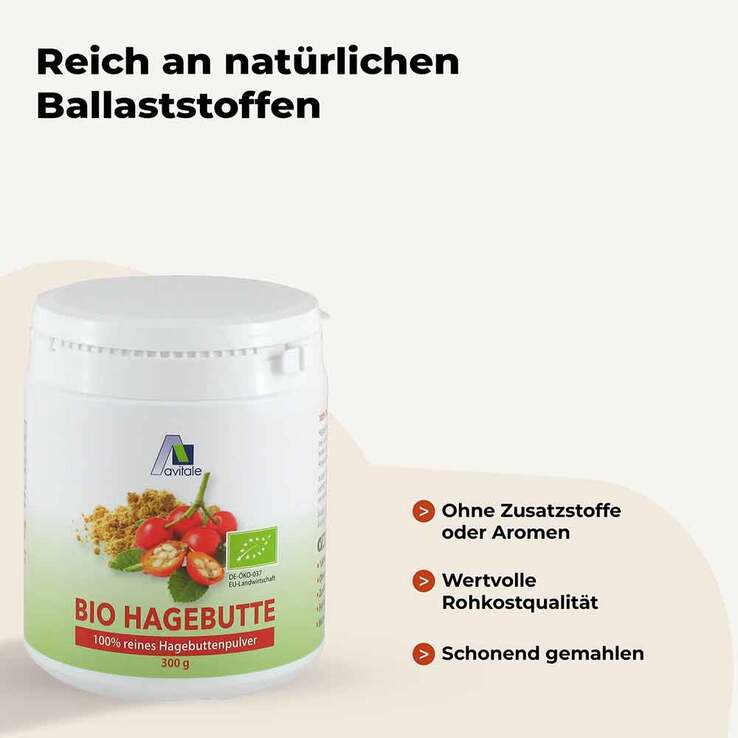 Hagebutten Pulver Bio, 300 g