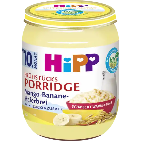 Bio Frühstücks Porridge Mango-Banane-Haferbrei