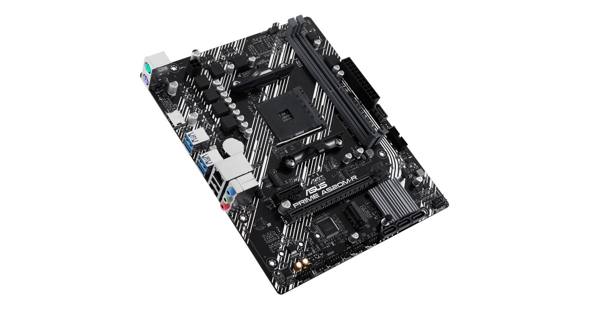 ASUSPRIME A520M-R socket AM4 moederbord  (RAID, Gb-LAN, Sound, µATX)