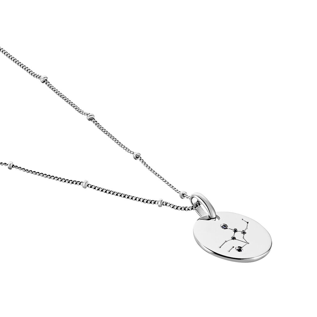 Collier Astr Argent Oxydes De Zirconium
