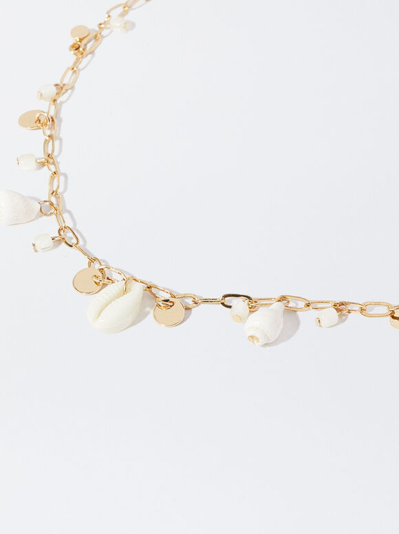 Pulsera Tobillera Concha - Branco