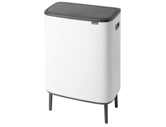 BRABANTIA - Poubelle Touch Bo Touch Bin Hi, 2 x 30L - Blanche