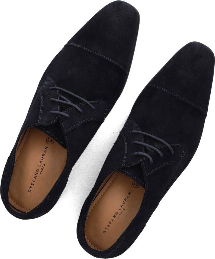 STEFANO LAURAN Nette Schoenen Heren Veter Maat: 43 5 Materiaal: Suède Kleur: Blauw