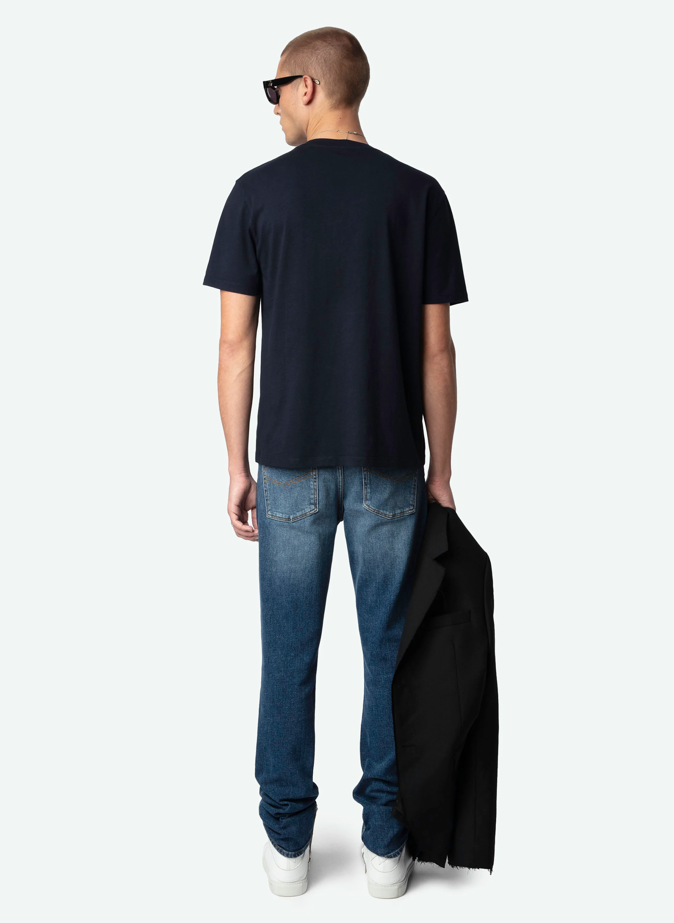 TOMMY - Tee-shirt droit en coton bio | Bleu