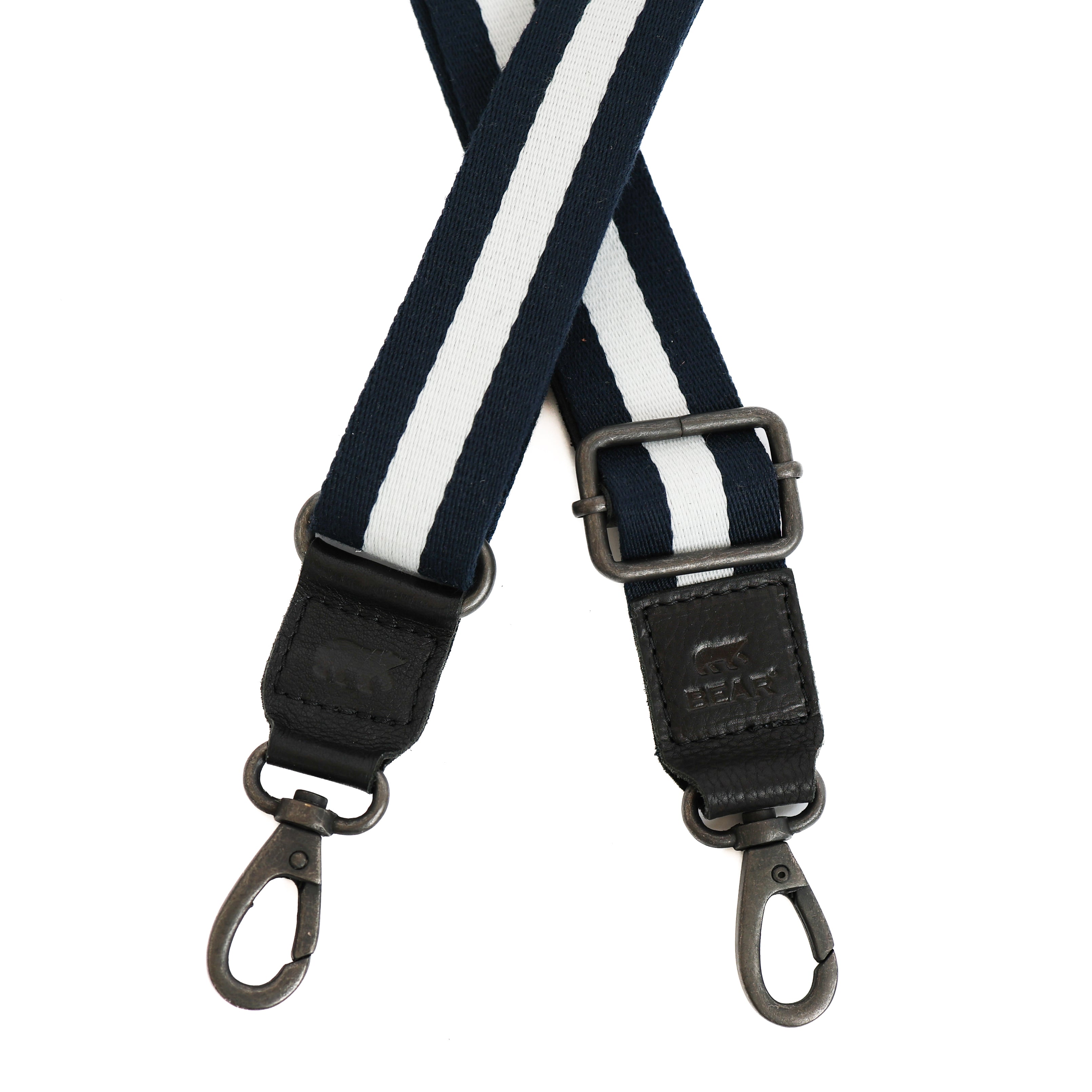 Bag strap 'Puck' donkerblauw/wit Donkerblauw/wit