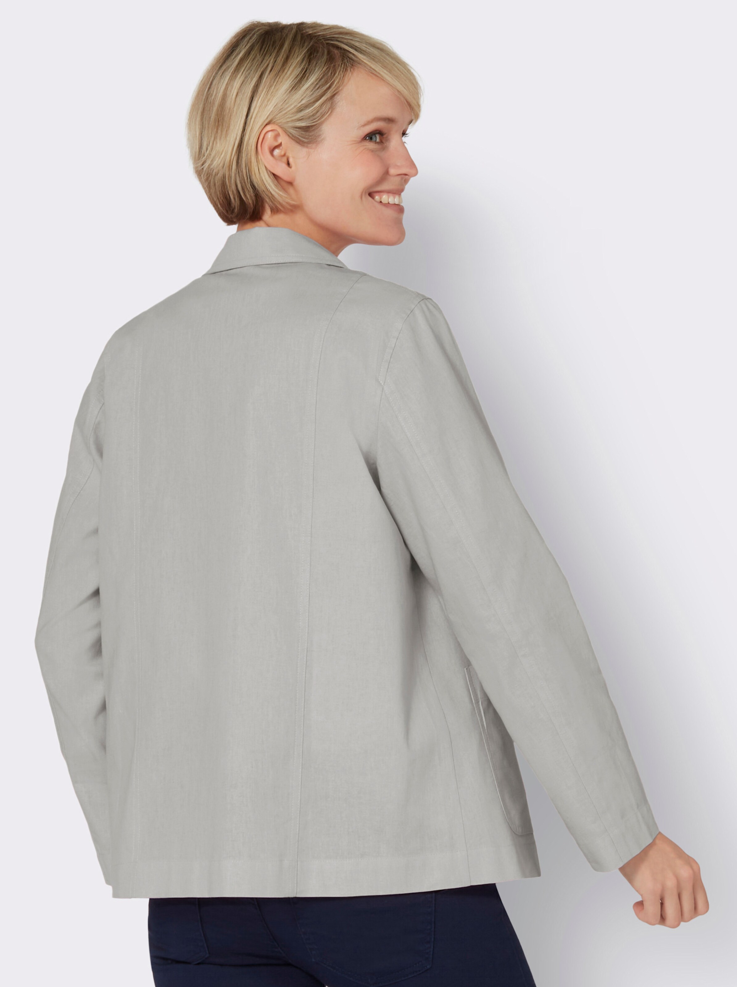 Jacke aus Baumwolle und Leinen