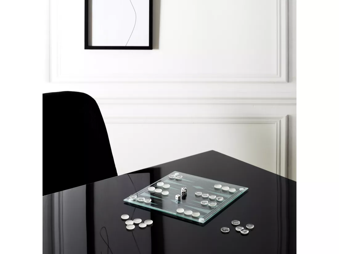 Jeu De Backgammon En Verre