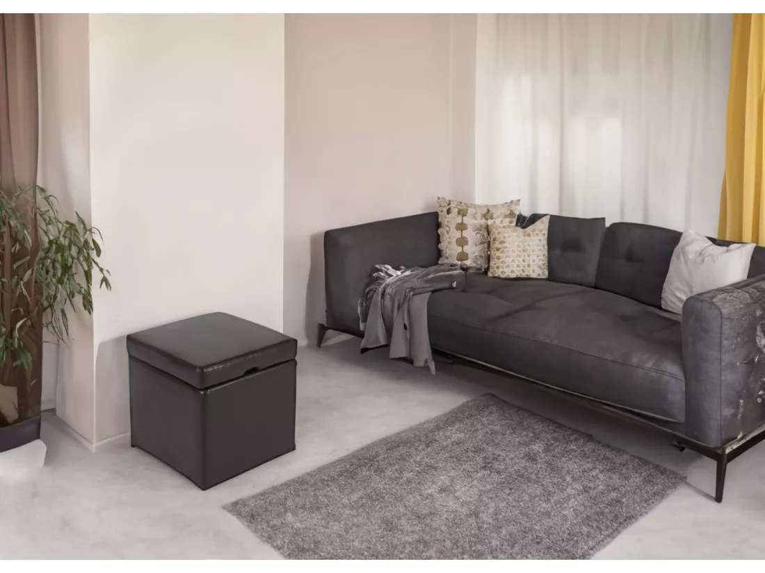 Pouf Carrara, marron