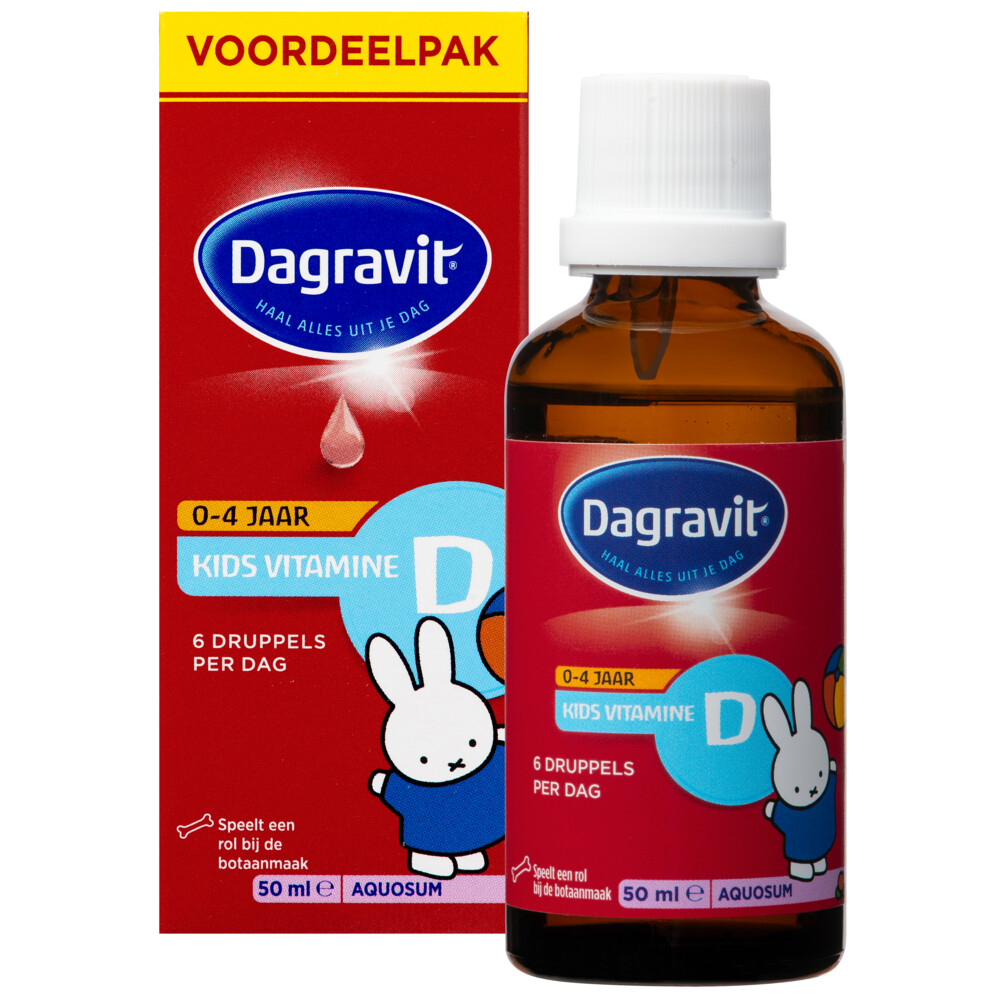 2x Dagravit Vitamine D Aquosum Druppels Kids50 ml