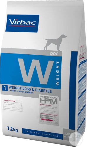 Virbac Veterinary HPM Chien W1 Weight Loss & Diabetes 12kg