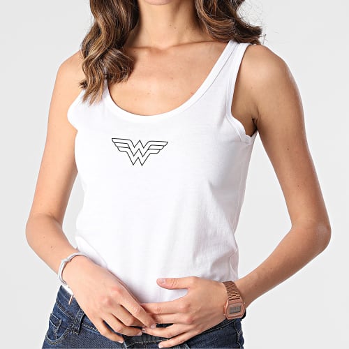 Débardeur Femme Logo Blanc Noir