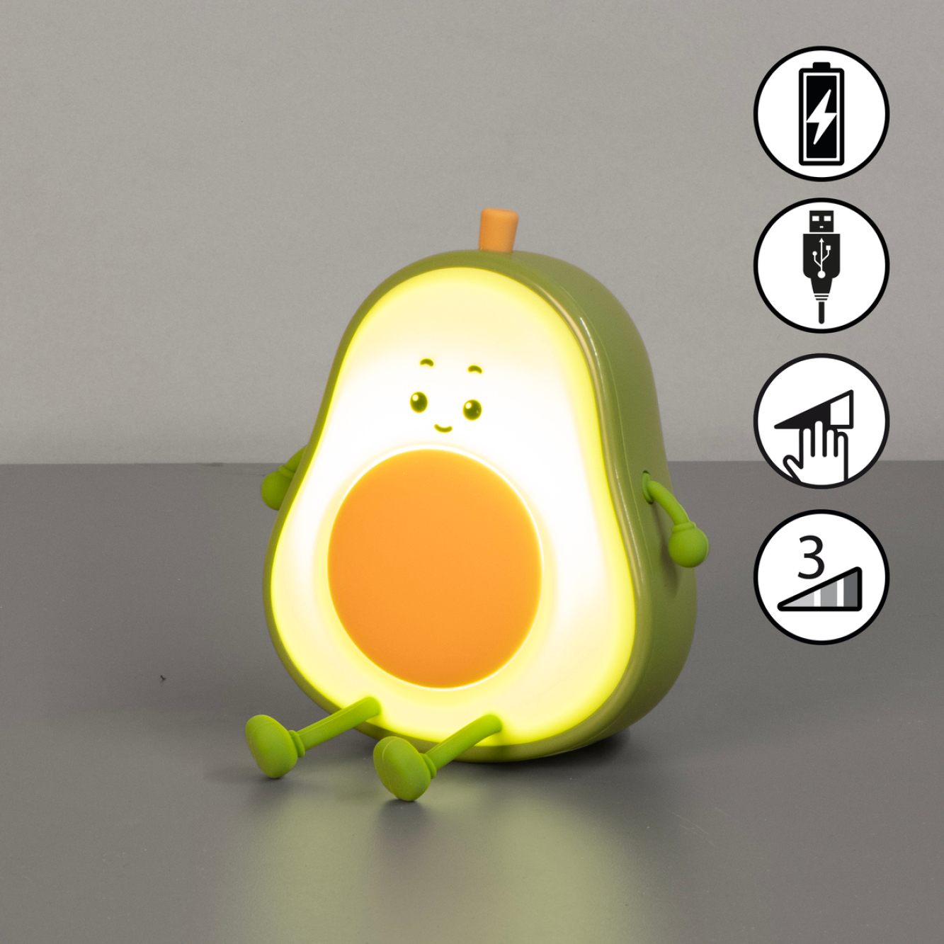 BOBI - AVOCADO LAMP (ACCU) GROEN