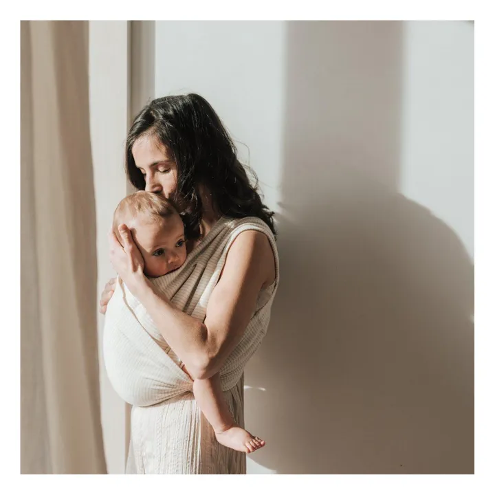 Studio Romeo Porte-bébé Linen en coton bio | Beige