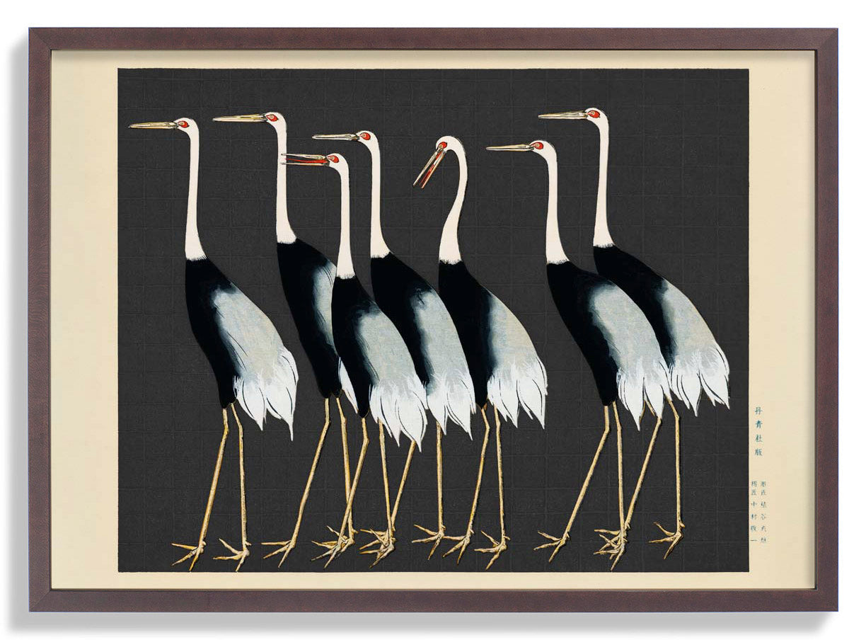 7 Vögel von Korin in Grau