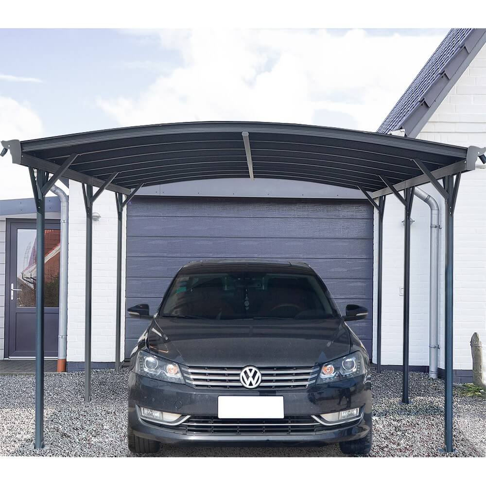 Home Deluxe - Design Carport - FALO, Antraciet - Afmetingen: 505 x 300 x 226 / 240 cm - incl. montagemateriaal | Carport, Garage, Overkapping