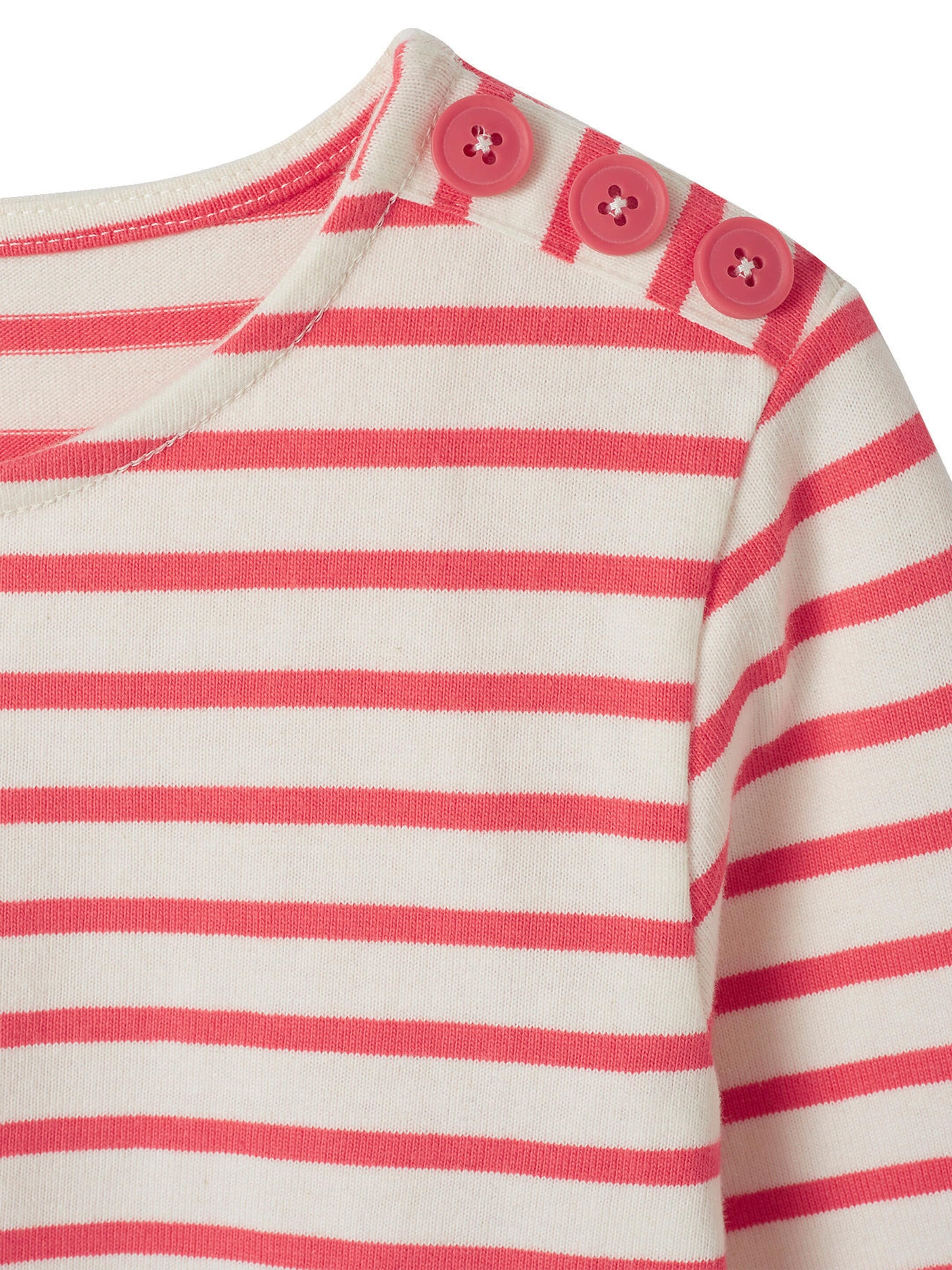 Vertbaudet Mädchen Ringelshirt mit Recycling-Baumwolle rot gestreift