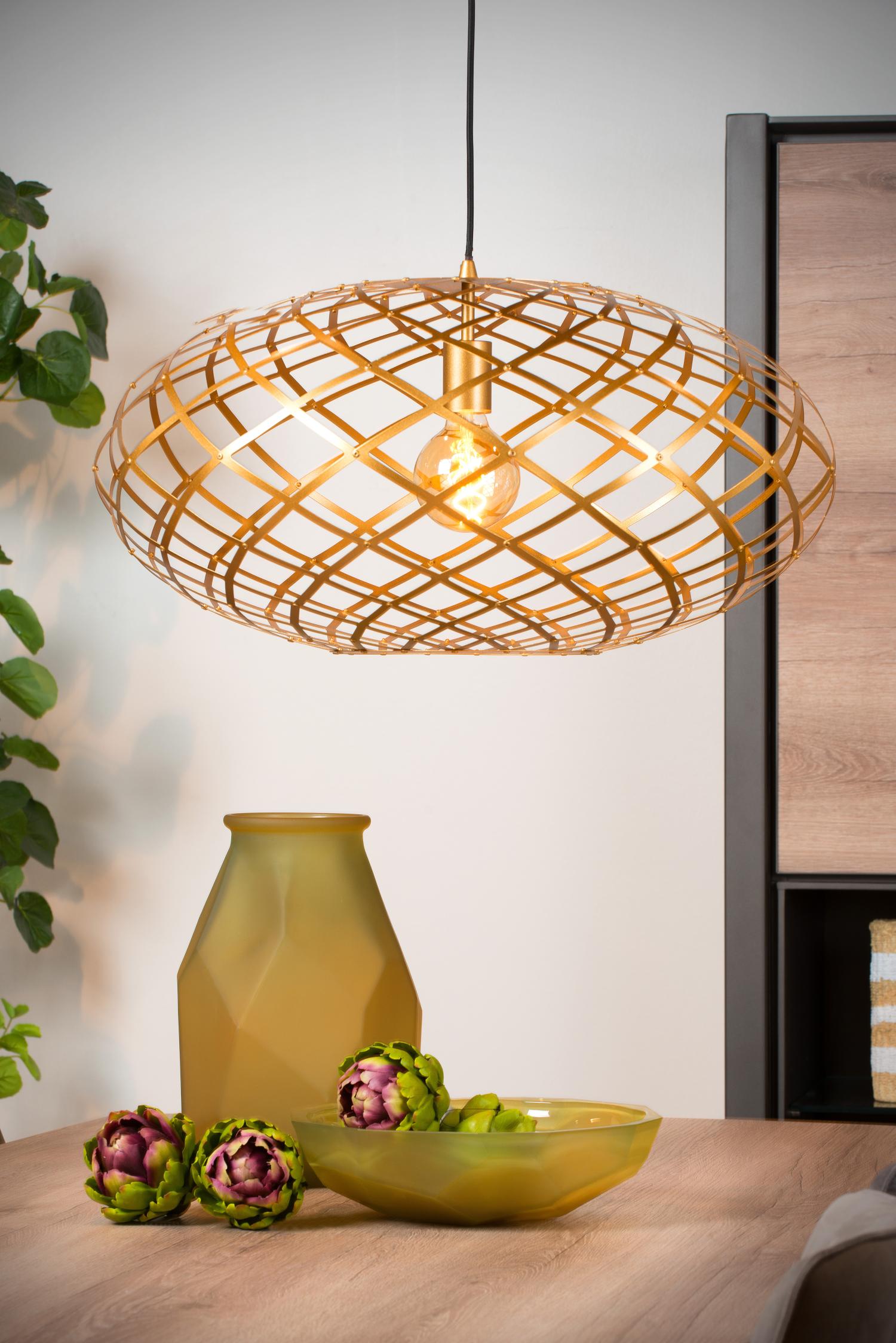 Lucide WOLFRAM Hanglamp - Mat Goud | Messing