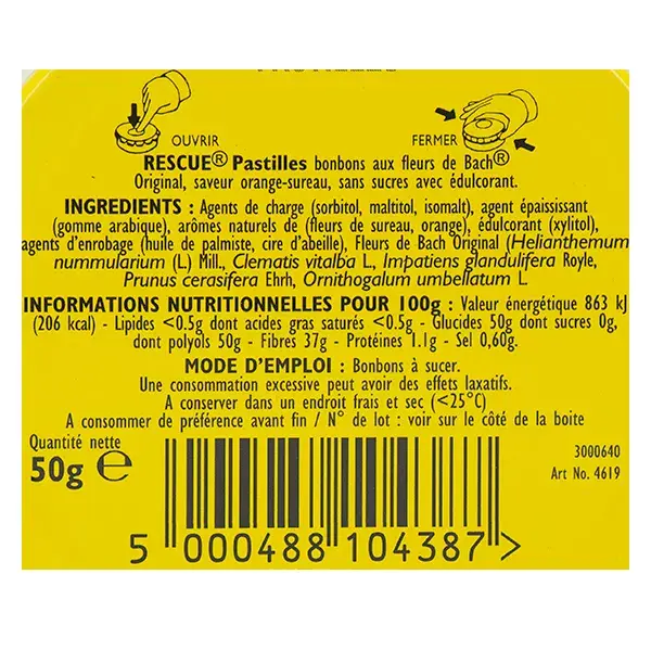 RESCUE Pastilles Orange - 50 g