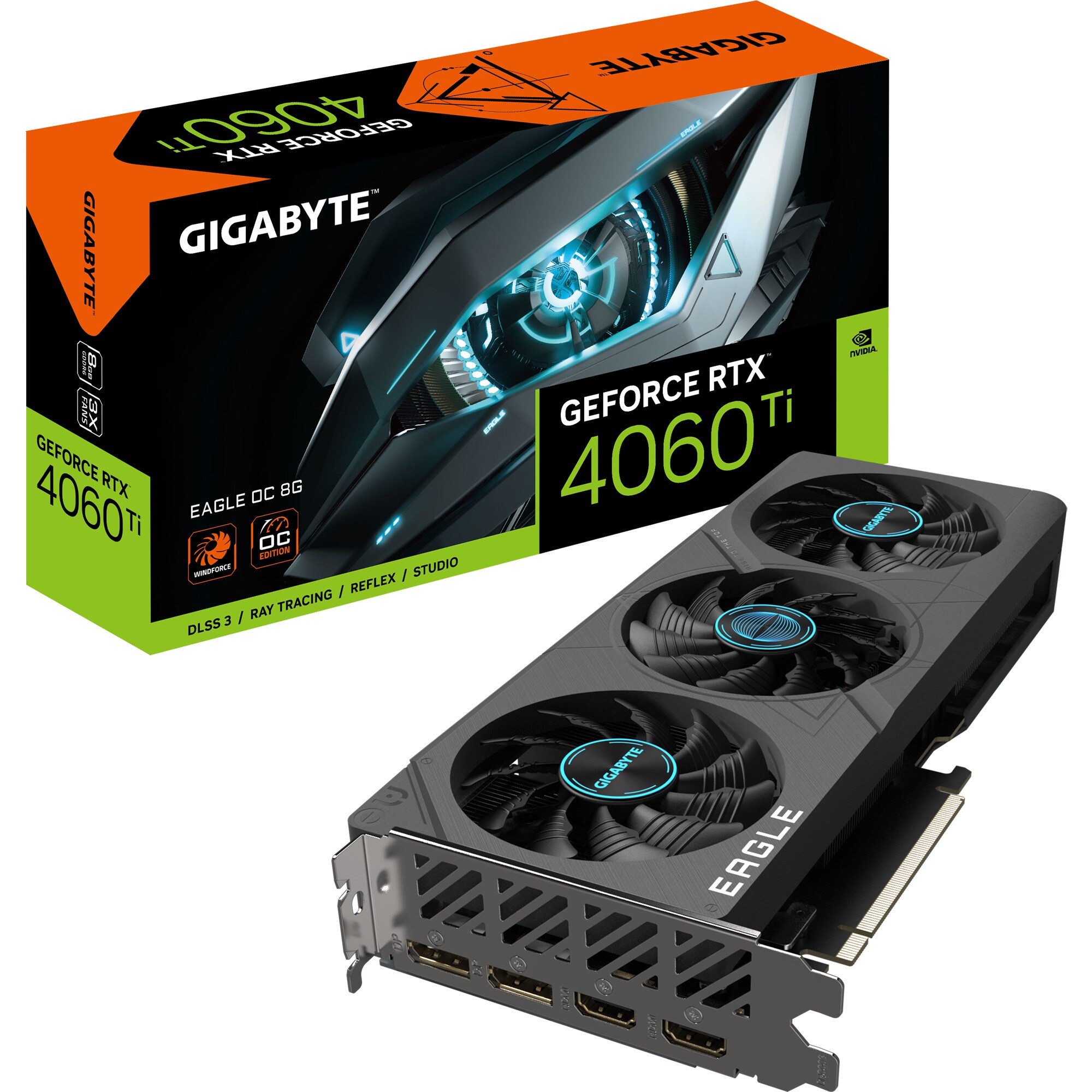 GIGABYTE Grafikkarte GeForce RTX 4060 Ti EAGLE OC 8G