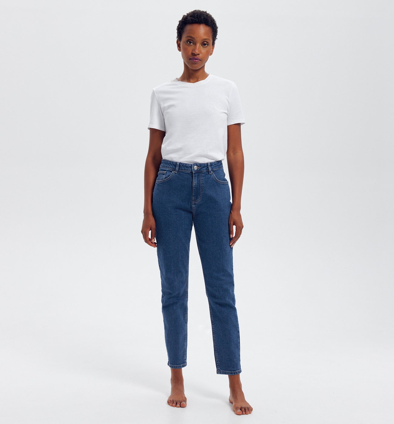 Jean mom taille haute MARCEL - Jean brut