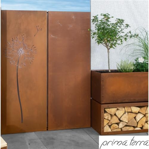 prima terra Deko- und Sichtschutzelement Edelrost Pusteblume Erweiterung H=158cm B=60cm