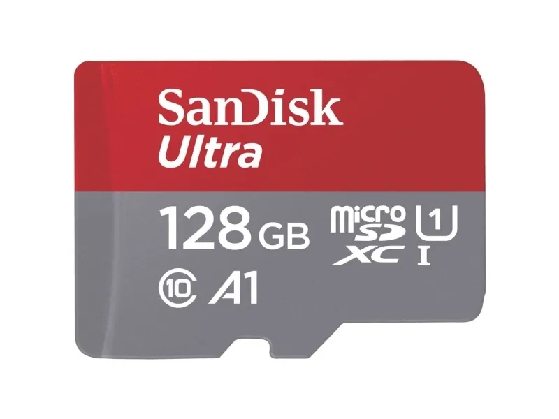 SanDisk Ultra - Flashhukommelseskort (microSDXC til SD adapter inkluderet) - 128 GB - A1 / UHS Class 1 / Class10 - microSDXC UHS-I