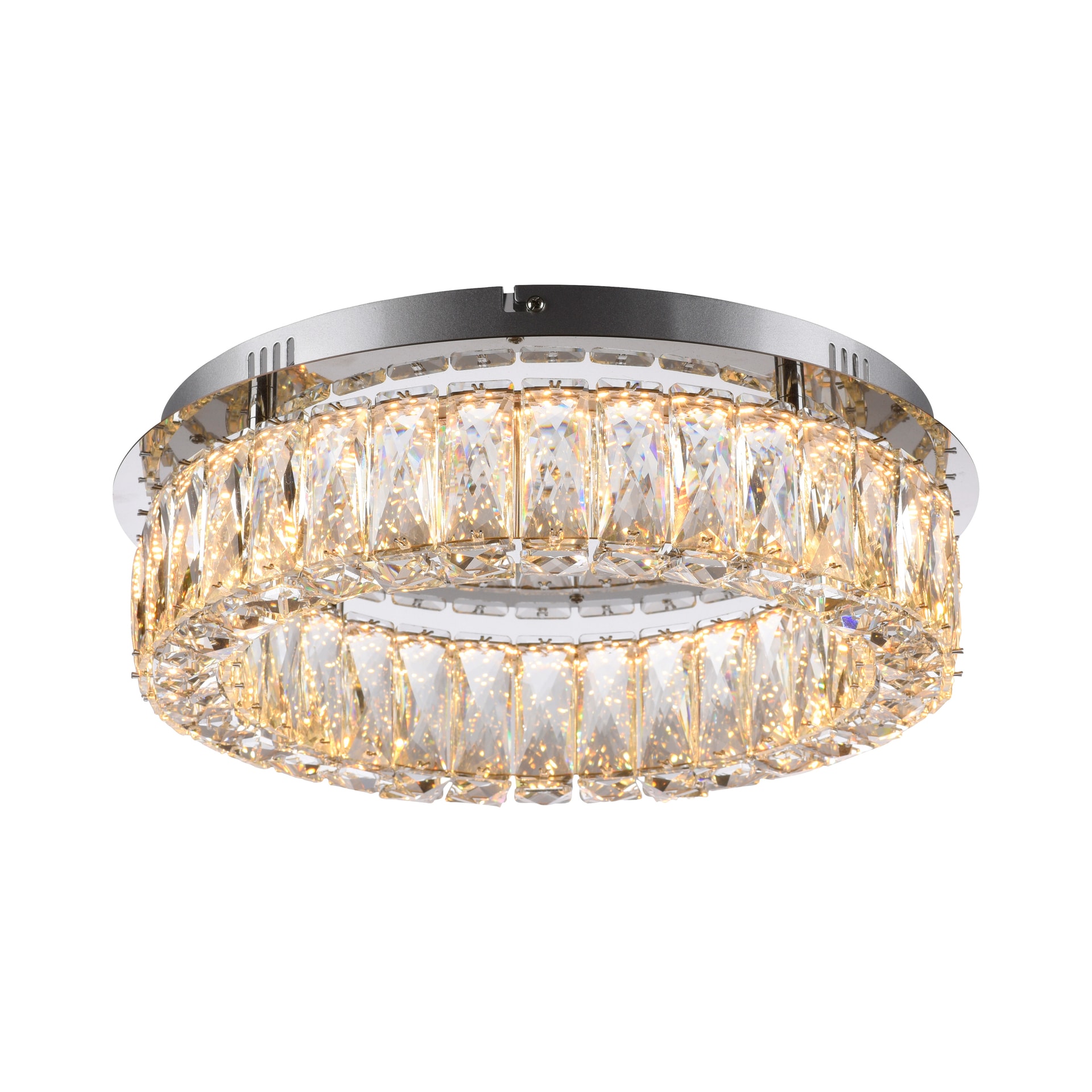 JUST LIGHT LED Deckenlampe KULUNKA 44 cm chromfarbig /Kristall