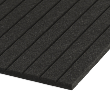 Lattenwand vilt zwart 260x52,6 cm, dikte 9 mm - 2 stuks per pak