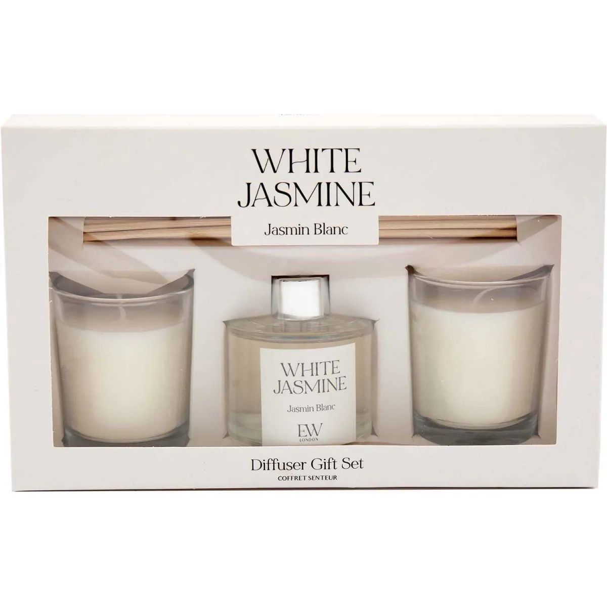 SIL Coffret Bougies et Diffuseur Senteur Jasmin