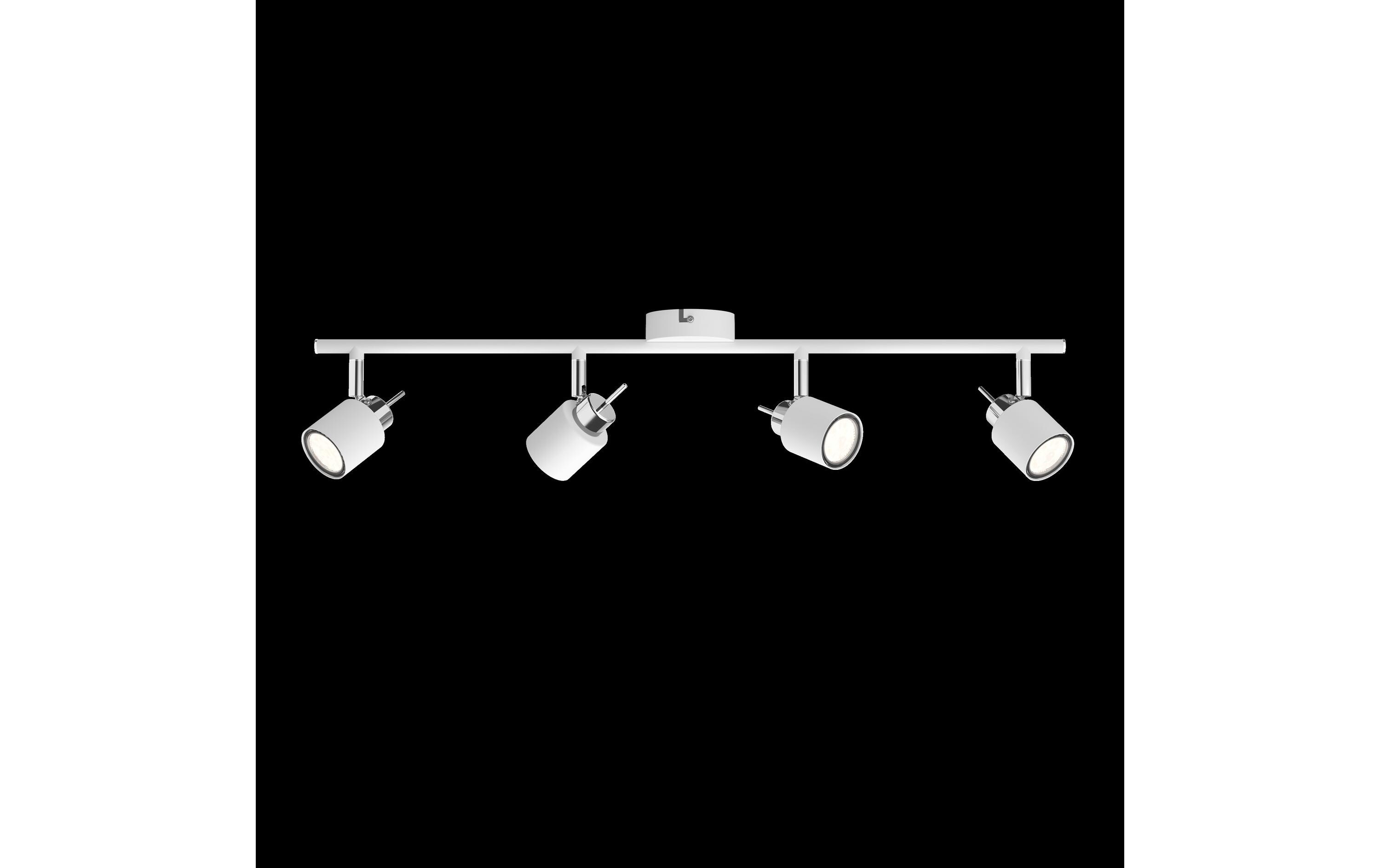 Aufbauspot Meranti 4 x 35W GU10 Weiss, ohne Leuchtmittel4er-Spot mit beweglichem Leuchtenkopf