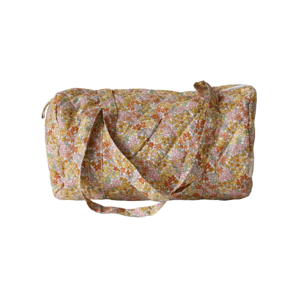 Petit sac à langer fleuri rose et jaune Jolie saison