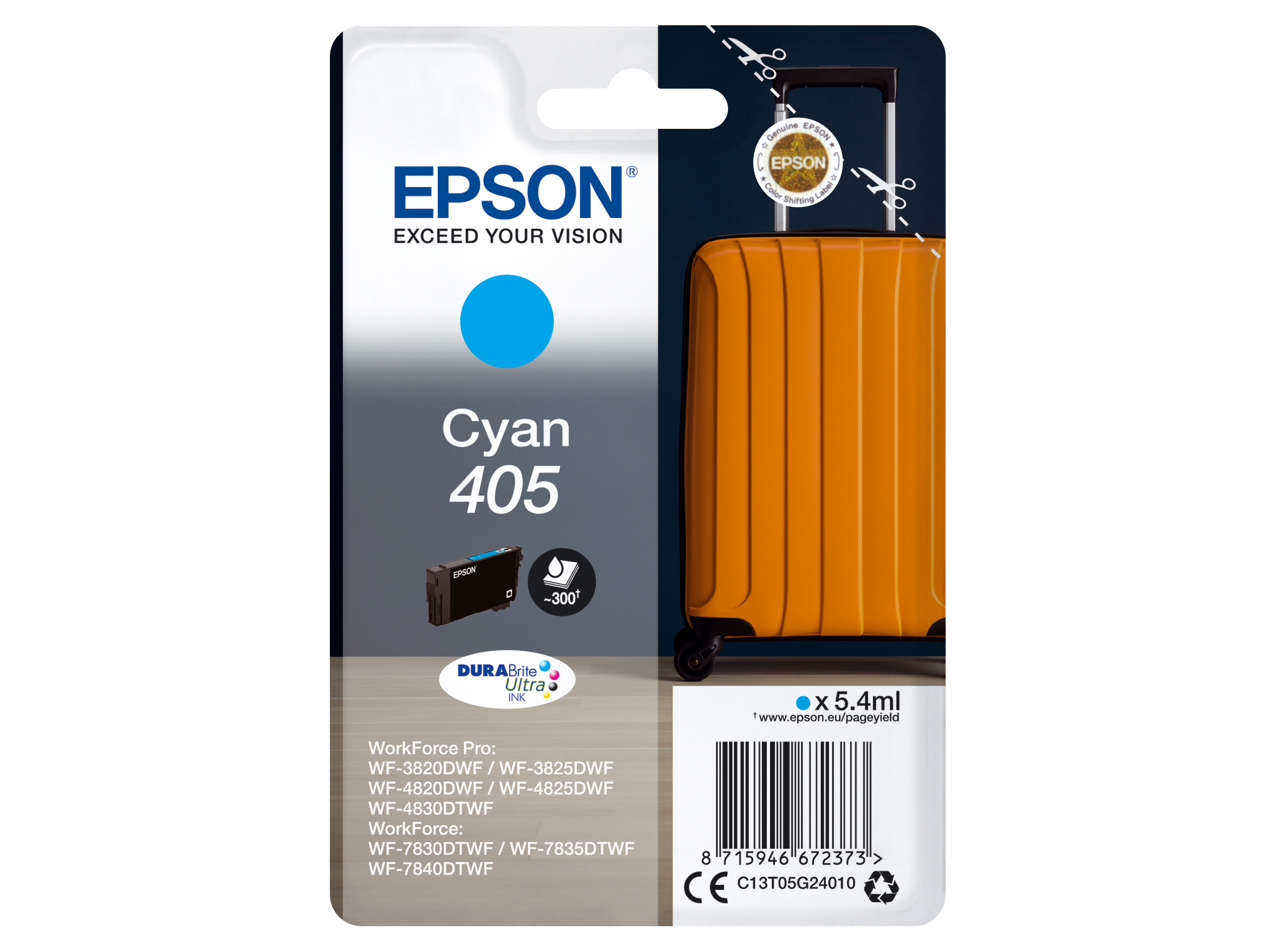 TINTEIRO ORIGINAL EPSON DURABRITE AZUL 405
