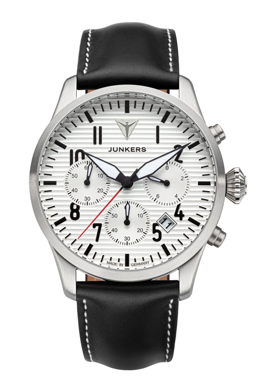 Junkers Flieger Herrenchronograph Silber 9.55.01.03