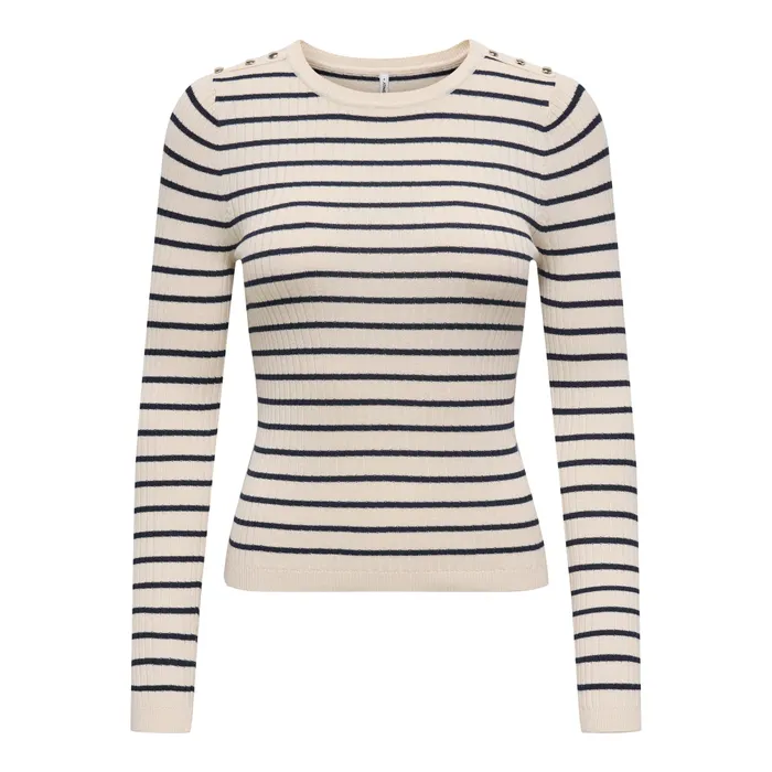 Only Mila Stripe Button Shirt Dames