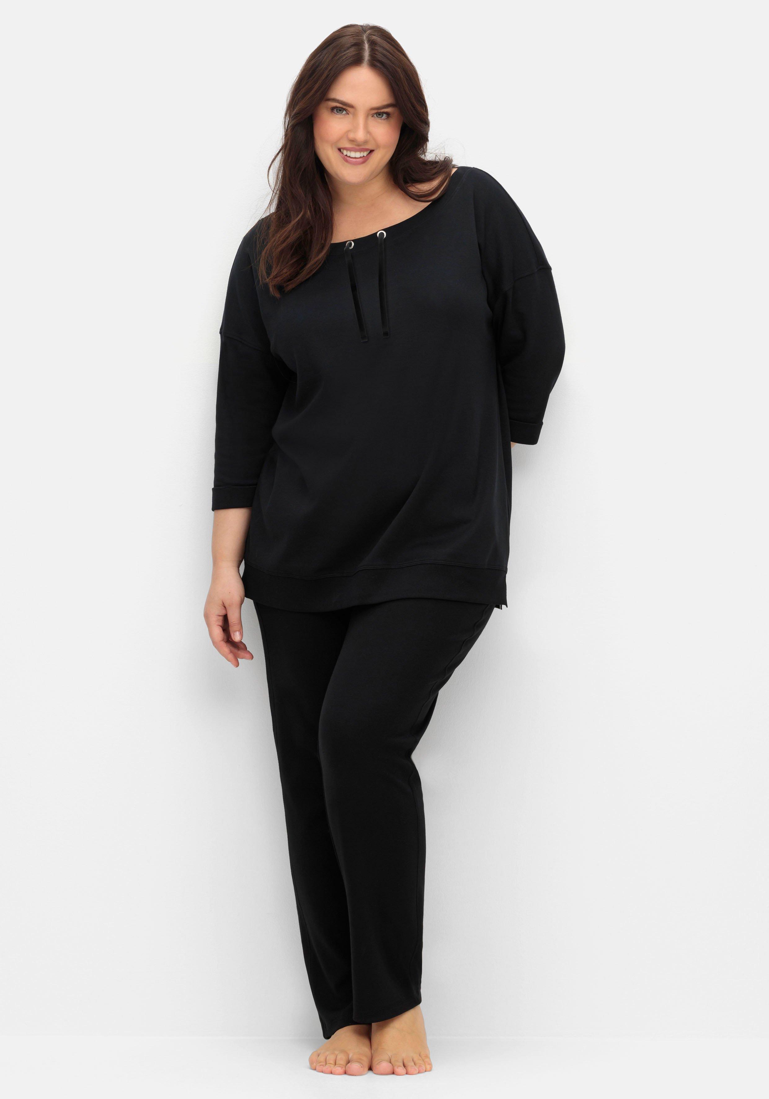 Oversized-Shirt mit Bindebändchen