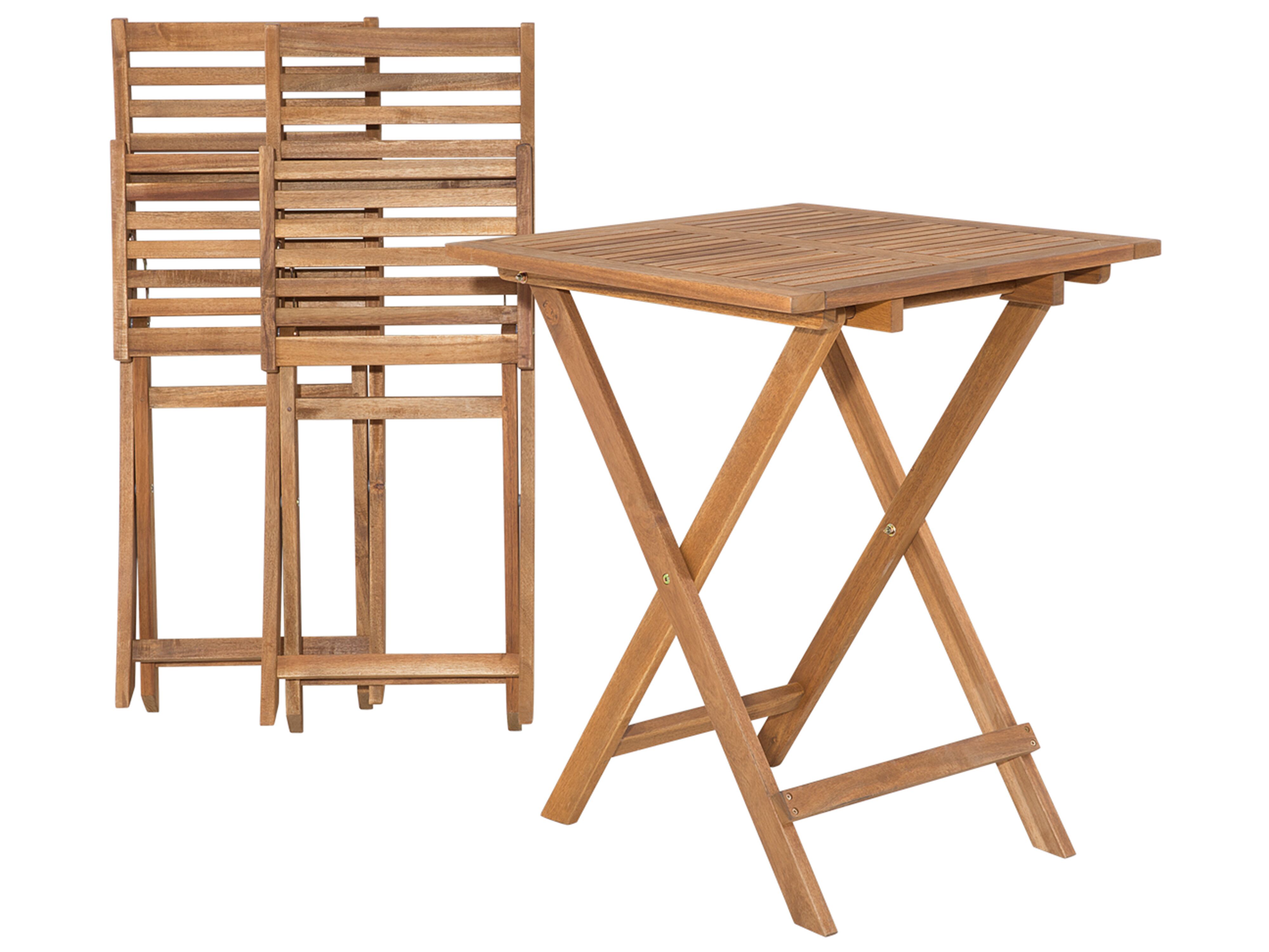 Bistroset met kussens inklapbaar FIJI Acaciahout Blauw