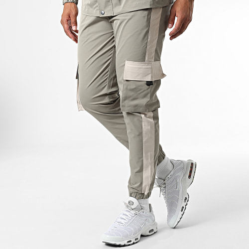 Ensemble Veste Zippée Capuche Et Jogger Pant Vert Kaki Clair